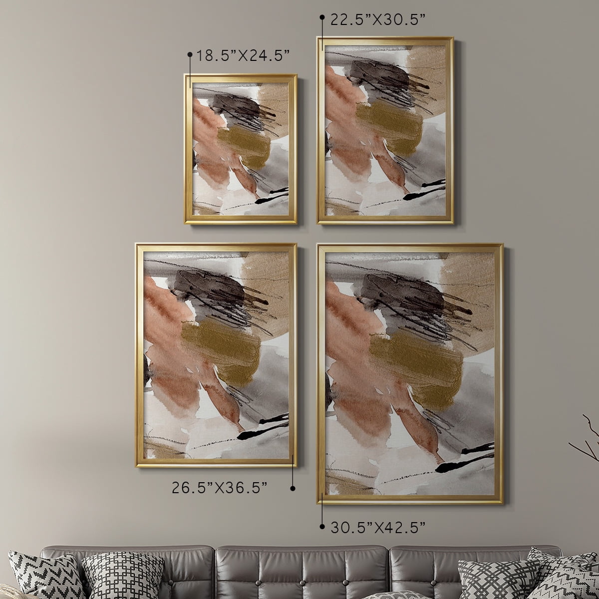 Antique Gold II Premium Framed Print, in Gold, Black, or Silver - Ready to Hang