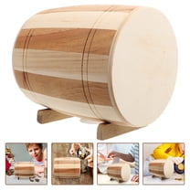 UPOUART Wooden Money Saving Box for Cash and Storage, Light Brown, Bank, 1 Set