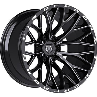 22x10 TIS 566BM Black w/Milled Accents Wheel 6x135 (-19mm)