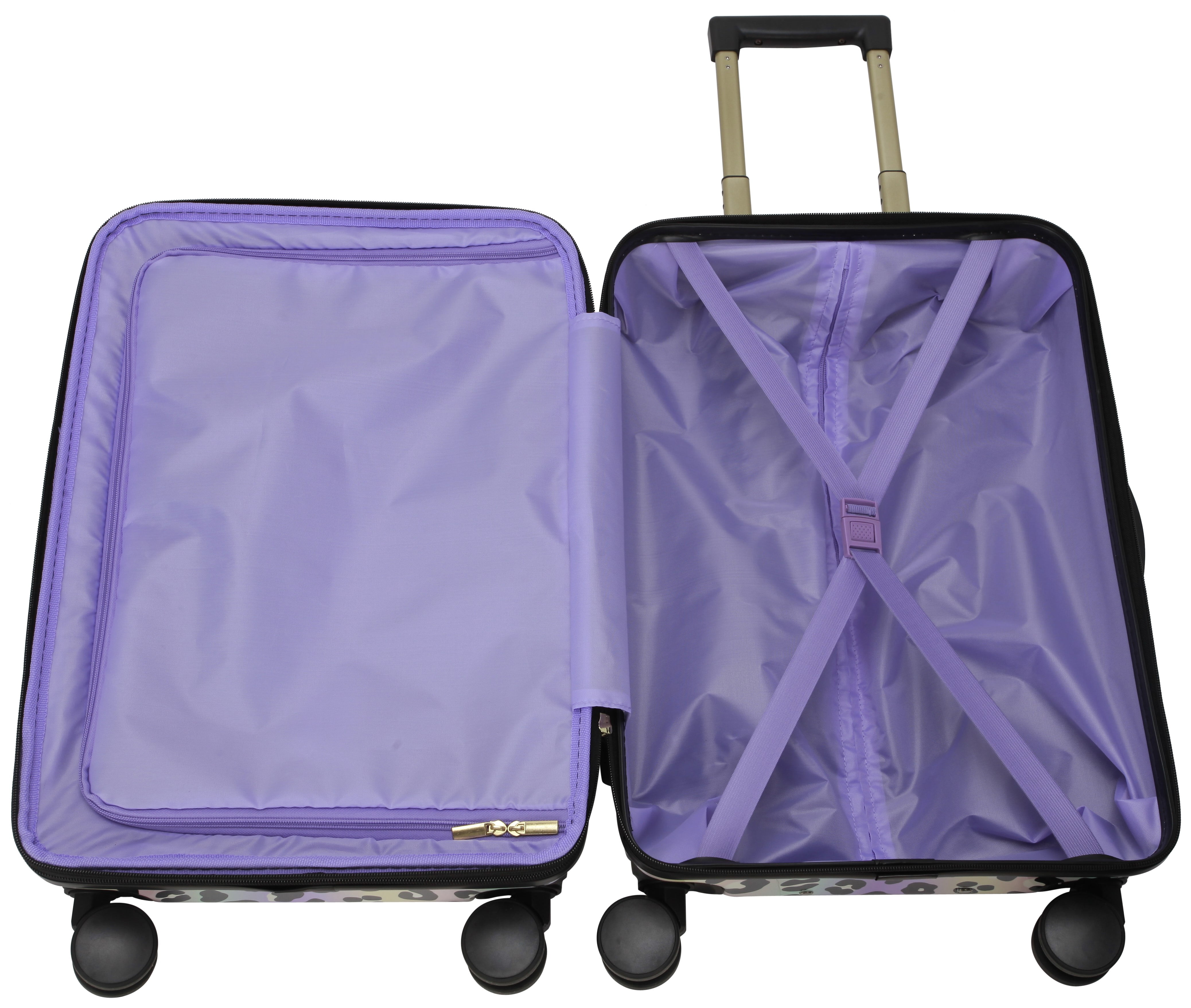 ABS Plastic 28-inch Hard Side Checked Luggage in Tie Dye Print, Walmart Exclusive, All Ages