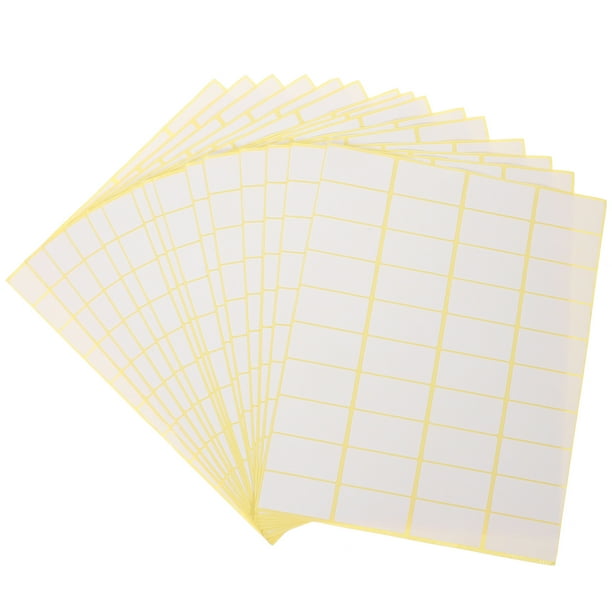 15 hojas de etiquetas adhesivas en blanco fáciles de escribir (40 etiquetas/hoja)