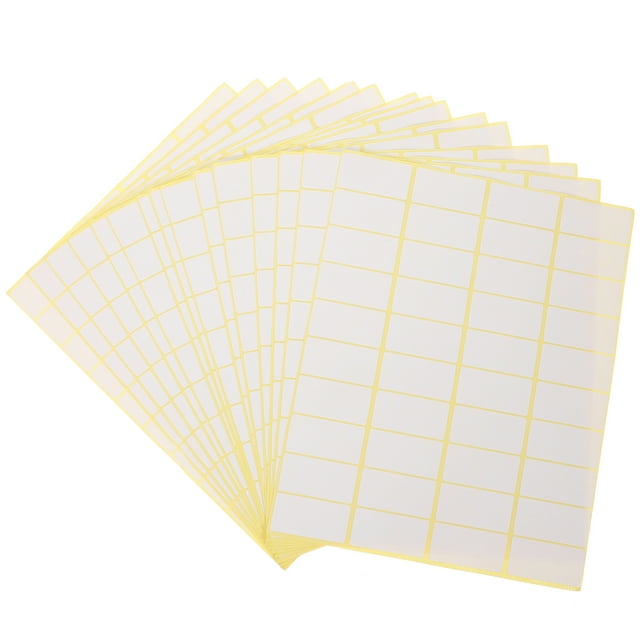 15 Sheets Label Sticker Blank Sticker Labels Easy To Write On Adhesive Labels (40 Labels/ sheet)