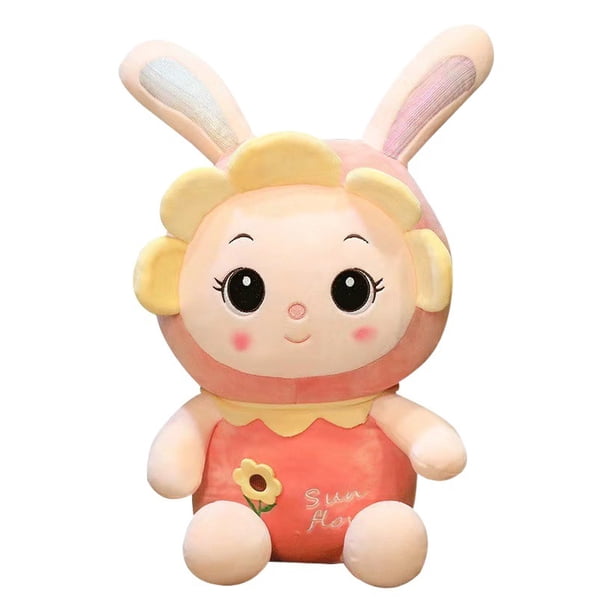 Juguete de peluche de conejo girasol, muñeco creativo de conejo girasol, muñeca boutique, regalo de cumpleaños