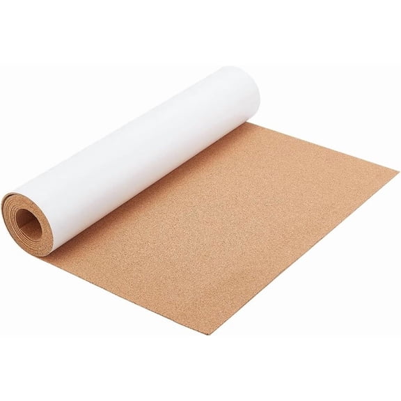 15.7x78.7 inch Self-Adhesive Cork Roll 2 mm Thick Cork Mat with Strong Adhesive-Backed for Wall Decoration Party and DIY Crafts