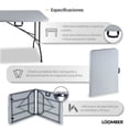 thumbnail image 3 of Mesa Plegable LOOMBER Blanca 180 centímetros Set de 2 piezas, 3 of 4