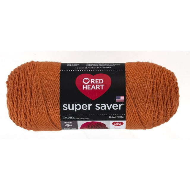 Red Heart® Super Saver® Yarn, Solid, Acrylic #4 Medium, 7oz/198g, 364 Yards