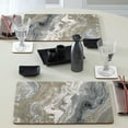 thumbnail image 6 of Cala Home "Quartz Design" Premium Decorative Hardboard Cork Back Tabletop Placemats 4 Pack, 6 of 7
