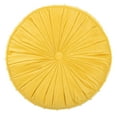 thumbnail image 3 of SAFAVIEH Clary 18" x 18" Solid Round Tufted Floor Pillow, Mustard, 3 of 4