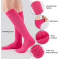 thumbnail image 2 of Slouch Socks Women 4 Pairs Knee High Scrunch Cotton Soft Knit Cushion Extra Long Socks, 2 of 14