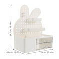 thumbnail image 2 of FRCOLOR Bunny Shaped Pegboard Desk Organizer with Drawers Pegboard Storage Rack Pegboard Shelf Pen Drawer Box for Office Supplies Stationery Headband, 2 of 8
