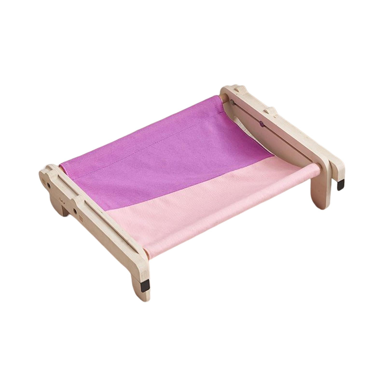 Bvdfgk Cat Window Perch Steady Seat Bed Removable Shelf Wood Frame Resting Lounge Chair Pink Violets