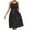 Black, variant on IROINNID Women's Sleeveless A-Line Dress Round Neckline Holiday Summer Boho Lacing Breasted Dress Regular Print Dress