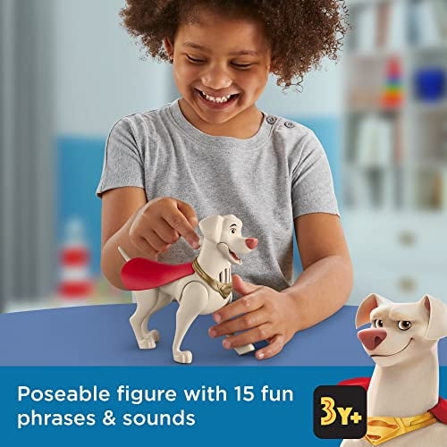Fisher Price DC League of Super Pets Juguete de Krypto Parlante con Sonidos y Frased Edad 3
