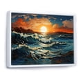 thumbnail image 2 of Designart "Shimmering Tides at the Coast" Landscapes Floater Framed Wall Art Print, 2 of 7