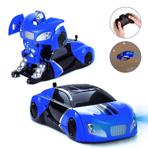 Wall Climbing Remote Control Car, Transform Robot RC Cars for Kids Dual