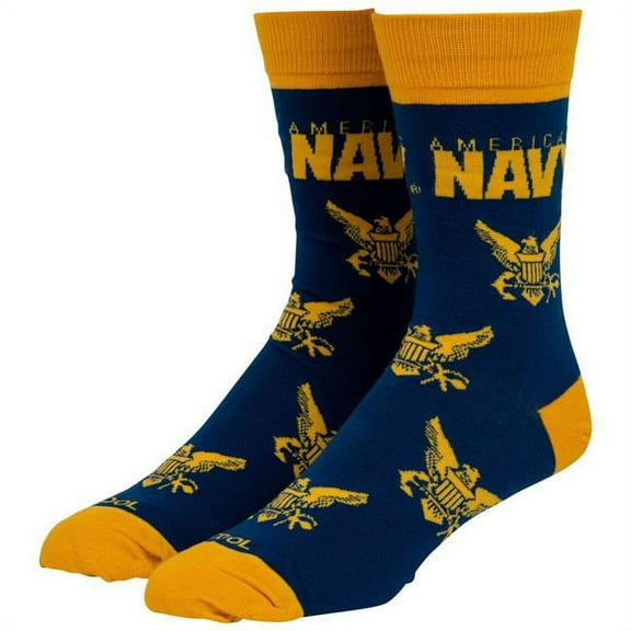 Cool Socks United States Navy Crew Socks Officially Licensed US Military Size Large for Men & Women-
