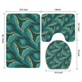 thumbnail image 3 of Teal Gold Marble Pattern Bathroom Rugs Sets 3 Piece,Toilet Cover Set,Absorbent Non Slip Bathroom Mats Sets with U-Shaped Contour Rug Toilet Rug Set, 3 of 5