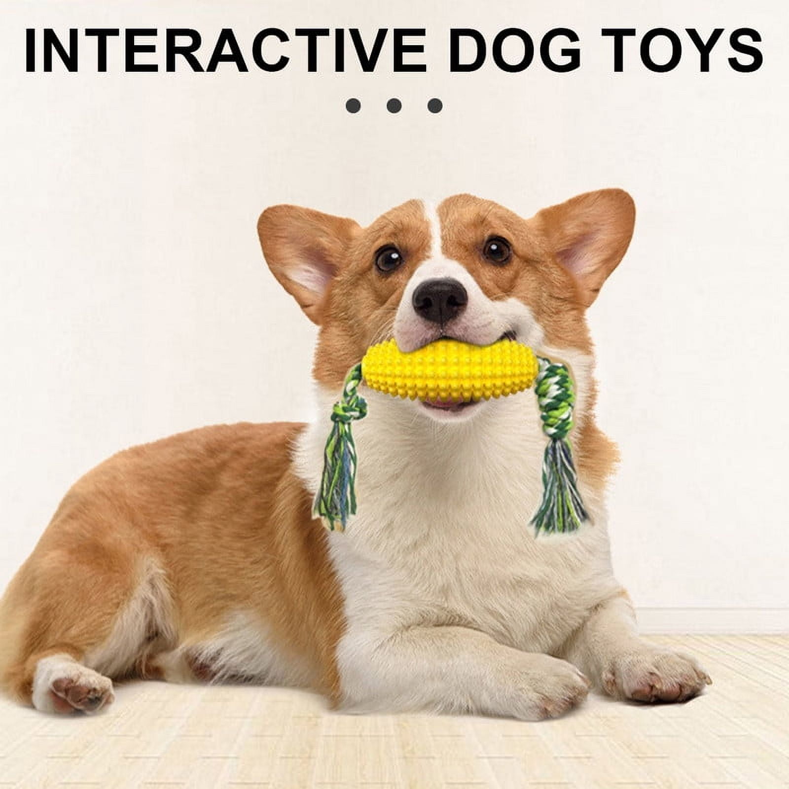 Ziyofinn 2 Pcs Indestructible Rope Dog Toy for Large Medium Small Dogs Yellow & Cyan
