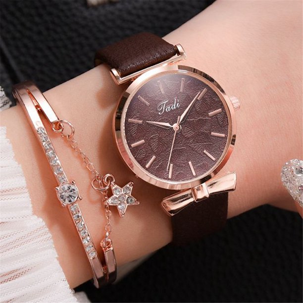 Pulseras para mujer, regalos para mujer, Jadi, accesorios casuales de moda, pequeño y exquisito conjunto de reloj de pulsera, reloj de moda.