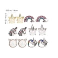 thumbnail image 2 of 6 Pairs Rhinestone Alloy Children Earrings Cartoon Kids Ear Clip Ear Jewelry, 2 of 8