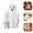 White#068, variant on Summerween Ghost Walking Dog Statue, Hand Painted Cute Ghosts Figurines, Weatherproof Halloween Decorations for Porch Indoor Bedroom Office Farmhouse Seasonal Decor Pink