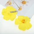 thumbnail image 3 of Unique Bargains 2 Pcs Hair Clip Grace Simulation Flower Duckbill Clip Yellow, 3 of 5