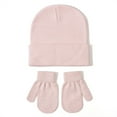 thumbnail image 6 of yocbz Boys Winter Hat Earflap Knitted Beanie for Kids Baby Winter Hat Gloves Set Toddler Hat Girls Boys Children Knitted Warm Hat Gloves Set Pink,2-8 Years, 6 of 6