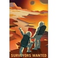 thumbnail image 3 of Gango Home Decor Vertical Explorers Wanted & Surveyors Wanted by NASA (Printed on Paper); Two 16x24in Fine Art Paper Giclee Prints, 3 of 5