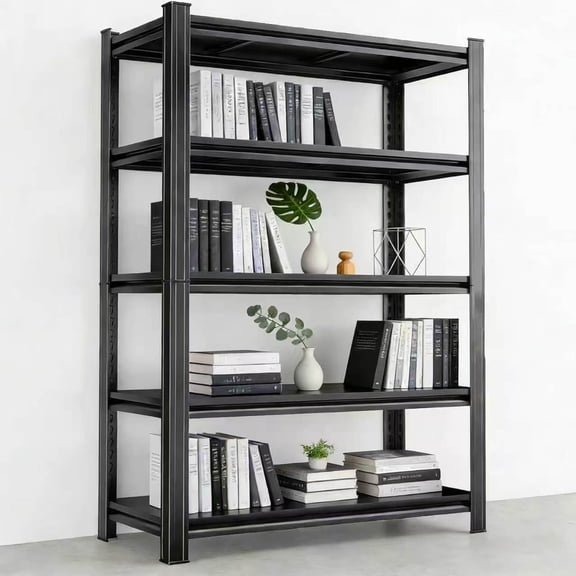 5 Tier Garage Shelving, 72"Hx40"W Metal Shelves for Storage, 3000lbs Standing Shelves, 16"D Heavy Duty Shelving with Adjustable Shelf for Garage Kitchen Warehouse Pantry Basement