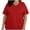 Red, variant on Diufon Womens Scrub Tops Plus Size V Neck Short Sleeve Double Pockets Solid Color Soft Workwear Blouses