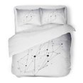 thumbnail image 1 of Juego de Ropa de Cama de 3 Piezas ABPHQTO Forma Tecnológica Espacial Poligonal Estructura Metálica Color Único, 1 of 1