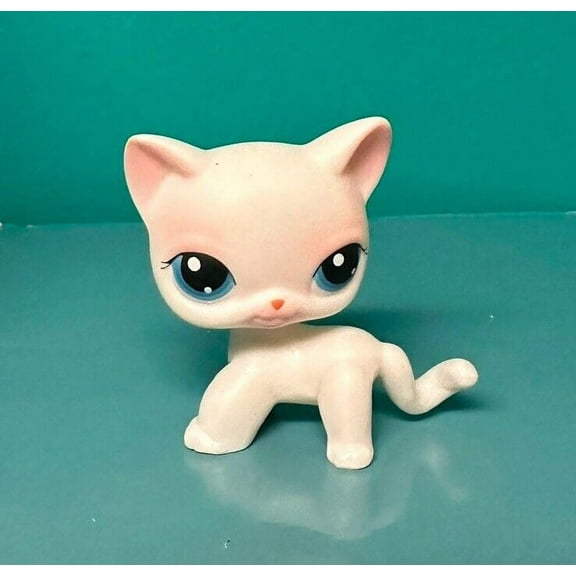 Littlest Pet Shop LPS Figure Toys #64 White Short Hair Kitty Cat New
