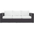 thumbnail image 5 of Modway Convene Outdoor Patio Sofa in Espresso White, 5 of 5