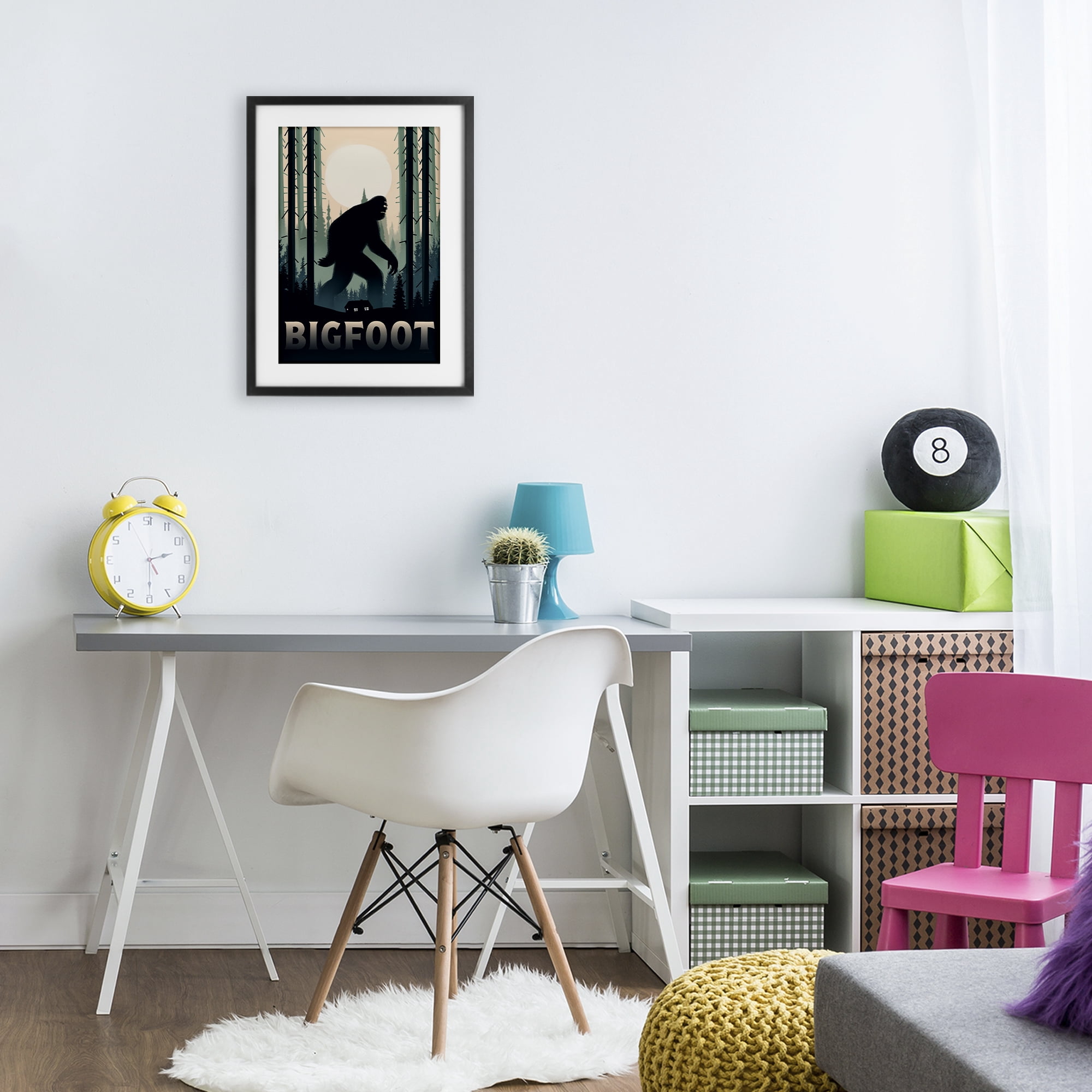 Stupell Industries Forest Creature Cabin in Woods Black Framed Print Under Glass, design by Omar Escalante