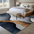 thumbnail image 4 of 6'x9' Area Rugs, Blue Gold Gray Marble Indoor Outdoor Area Rug for Living Room Bedroom, Modern Abstract Mountain Art Washable Bathroom Rugs Kitchen Floor Carpet Mats Home Decor Aesthetic, 4 of 8