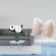 thumbnail image 2 of Reloj de pared,Reloj de pared de panda,decoración para el hogar,lindo y creativo.,Cojín con lazo bonito,Cojín con forma de lazo,lindo cojín decorativo con lazo,Funda de almohada suave con, 2 of 8
