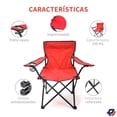 thumbnail image 2 of 4 Piezas Silla Para Acampar Plegable Camping Playa Y Pesca, 2 of 8