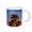 White, variant on 3drose, Alert and at Attention, the Majestic Hawk Constantly Scans the Horizon, 15oz Mug