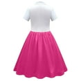 thumbnail image 3 of MEZZALL Girls 1950s Kids Poodle Dress Sundress Retro Dresses, Hot Pink, 5-6 Years, 3 of 3