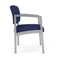 thumbnail image 4 of Lenox Steel Reception Waiting Oversize Guest Chair / Silver Steel / Blue, 4 of 5