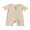 khaki, variant on Kiapeise Unisex Newborn Baby Boy Girl Summer Romper Waffle Knitted Jumpsuit Short Infant Solid Clothes Ribbed One-Piece Outfit