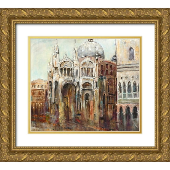Shaw, Jennifer 30x26 Gold Ornate Wood Framed with Double Matting Museum Art Print Titled - When She Dreams