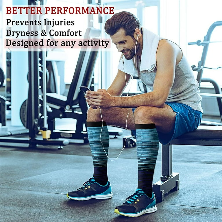 BEVTEE Compression Socks Knee High 6-Pair, L/XL photo 6