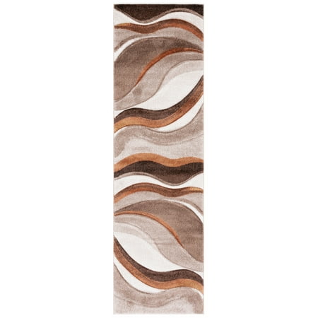 SAFAVIEH Hollywood Dalton Abstract Runner Rug, Beige/Brown, 2'3" x 20'