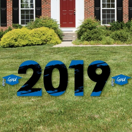 Blue Grad - Best is Yet to Come - 2019 Yard Sign Outdoor Lawn Decorations - Royal Blue Graduation Party Yard