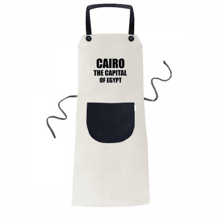 

Cairo The Capital Of Egypt Apron Adjustable Bib Cotton Linen BBQ Kitchen Pocket Pinafore