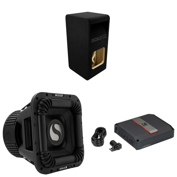 Kicker SOLOX 49L7X122 12" Subwoofer & Enclosure with 51LX16501 Mono Amp Bundle