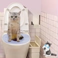 thumbnail image 5 of Pet Cat Toilet Trainer, Odor-Proof Splash-Proof Litter Box, Feces and Urine Resistant, Toilet Training System for Cats, 5 of 9