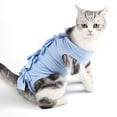 thumbnail image 1 of 1 pieza de traje de esterilización/castración para gatos con modelo impreso, traje postoperatorio para gatos, ropa de destete, ropa transpirable para mascotas, 1 of 5
