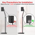 thumbnail image 2 of Speaker Stands Pair for Samsung HW-Q990F/Q990C/Q990D Rear Speaker Stand with Wall Mount - Height Adjustable Speaker Floor Stands for Q Series Samsung Speaker Stands Pair with Keyhole or Thread Hole, 2 of 9